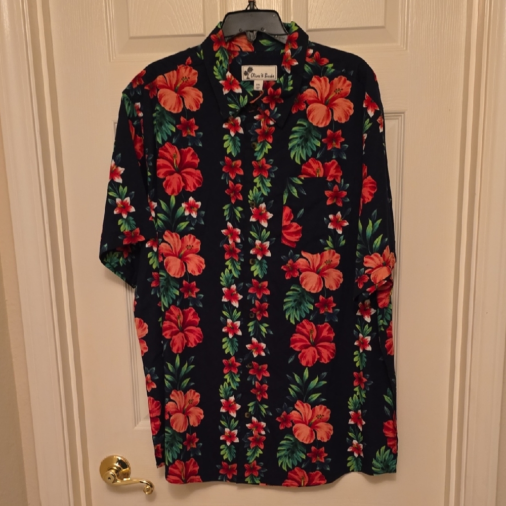NWT Oliver & Burke Mens Floral Shirt Size 2XL